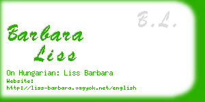 barbara liss business card